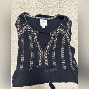 SOLD
Knox Rose Black Embroidered Women's Top XS